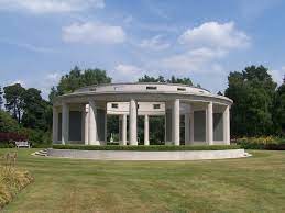 Brookwood Memorial, a large circular structure with pillars