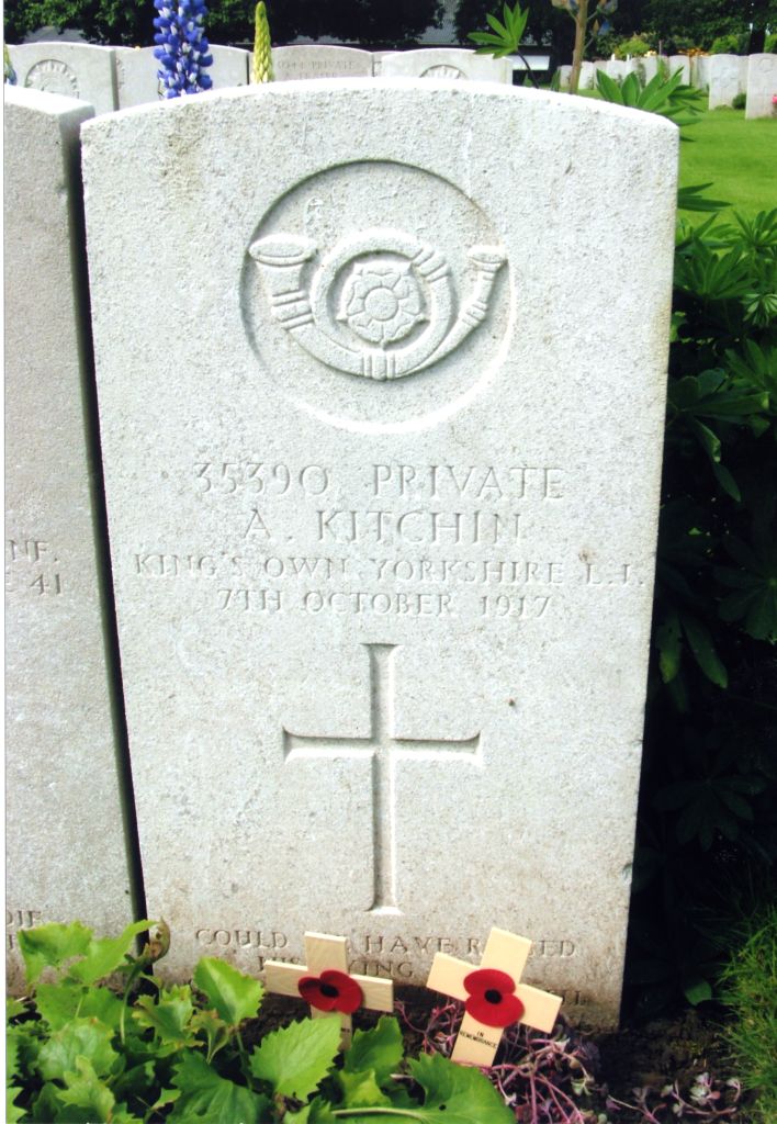 Arthur Kitchin's gravestone