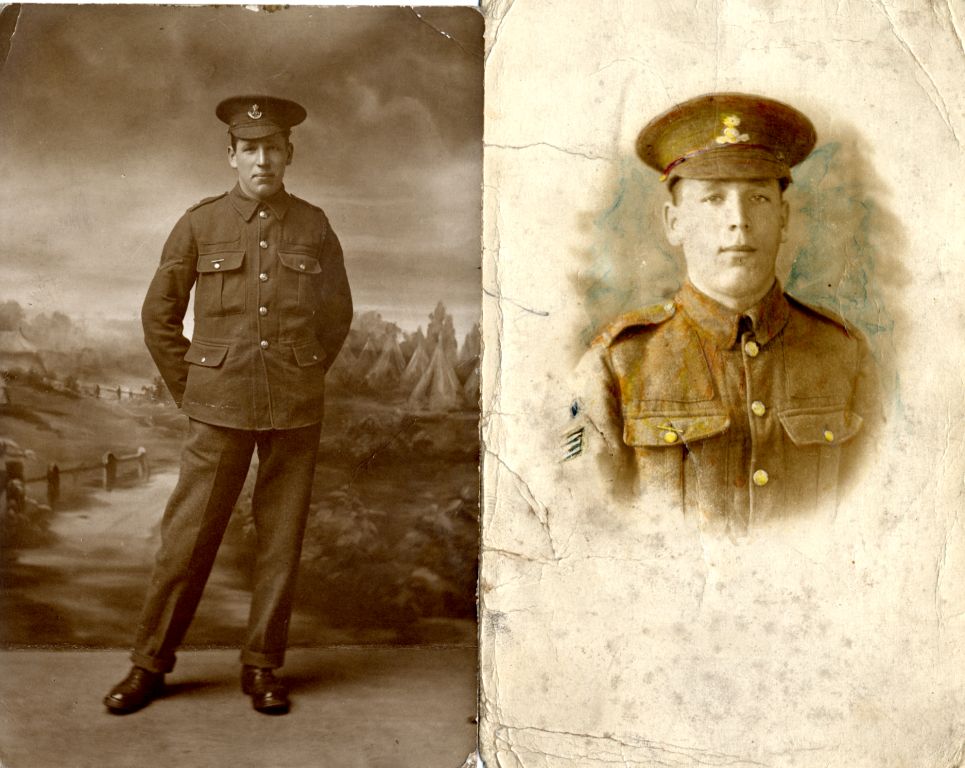 Tow photographs of Joshua Wright Empson in his army uniform