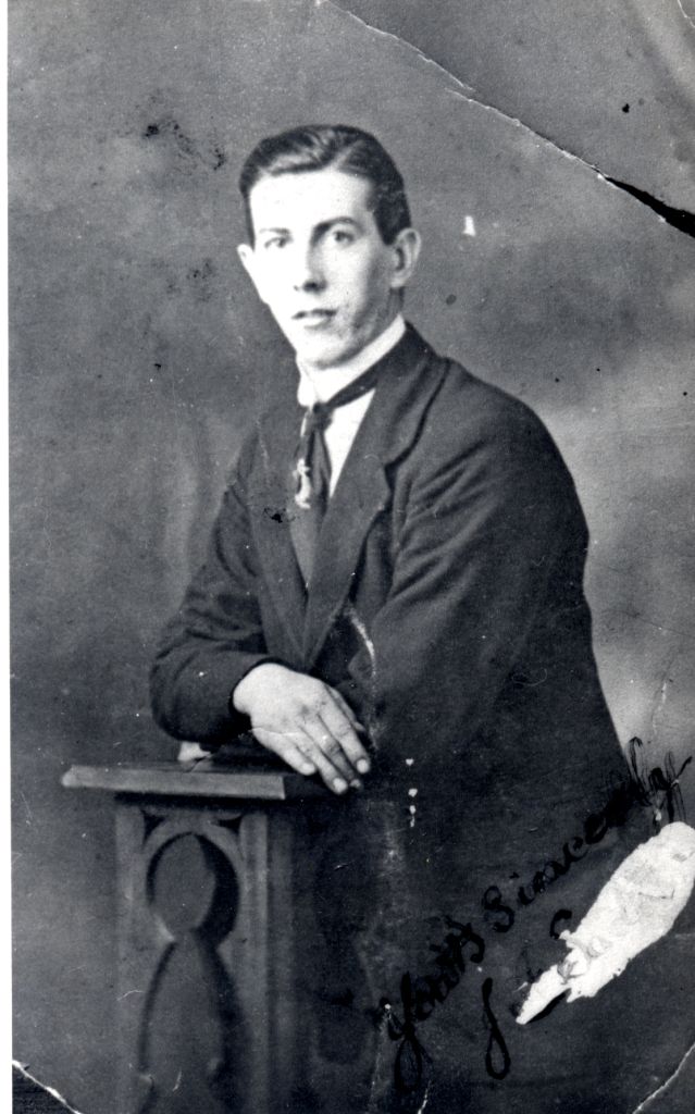 Joseph Arnold Sadler in a suit. Photograph taken before the war